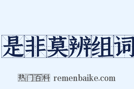 是非莫辨组词是什么意思的图片